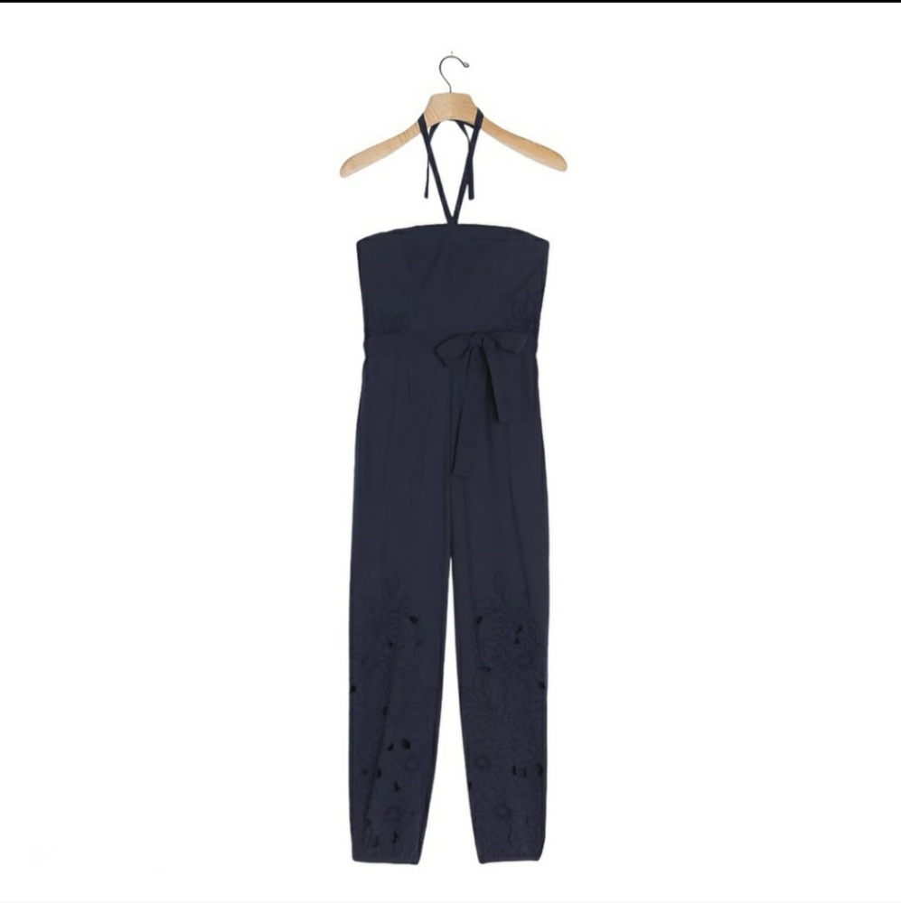 Anthropologie Tabita Embroidered Jumpsuit